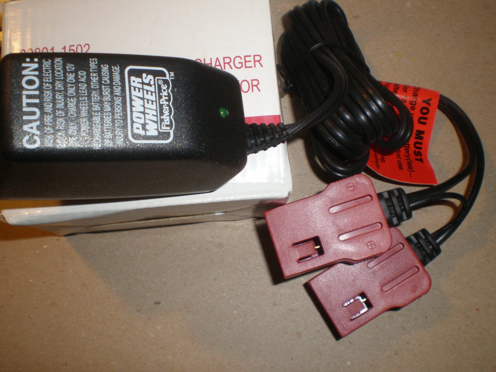 Power Wheels 00801-1502 Fisher Price 12V 1200mA Charger For Red Battery Genuine