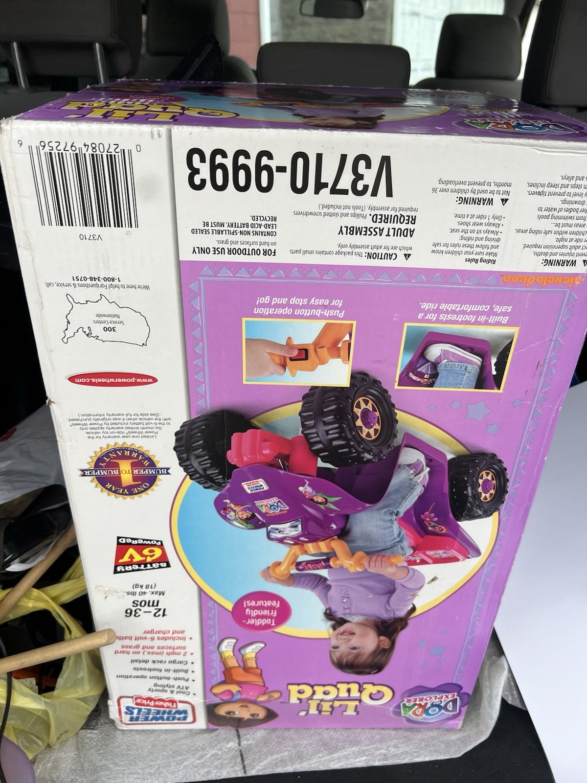Power Wheels Dora The Explorer Jeep Wrangler Ride On Toy 1-3yo 40 Lb EXPIREDBATT