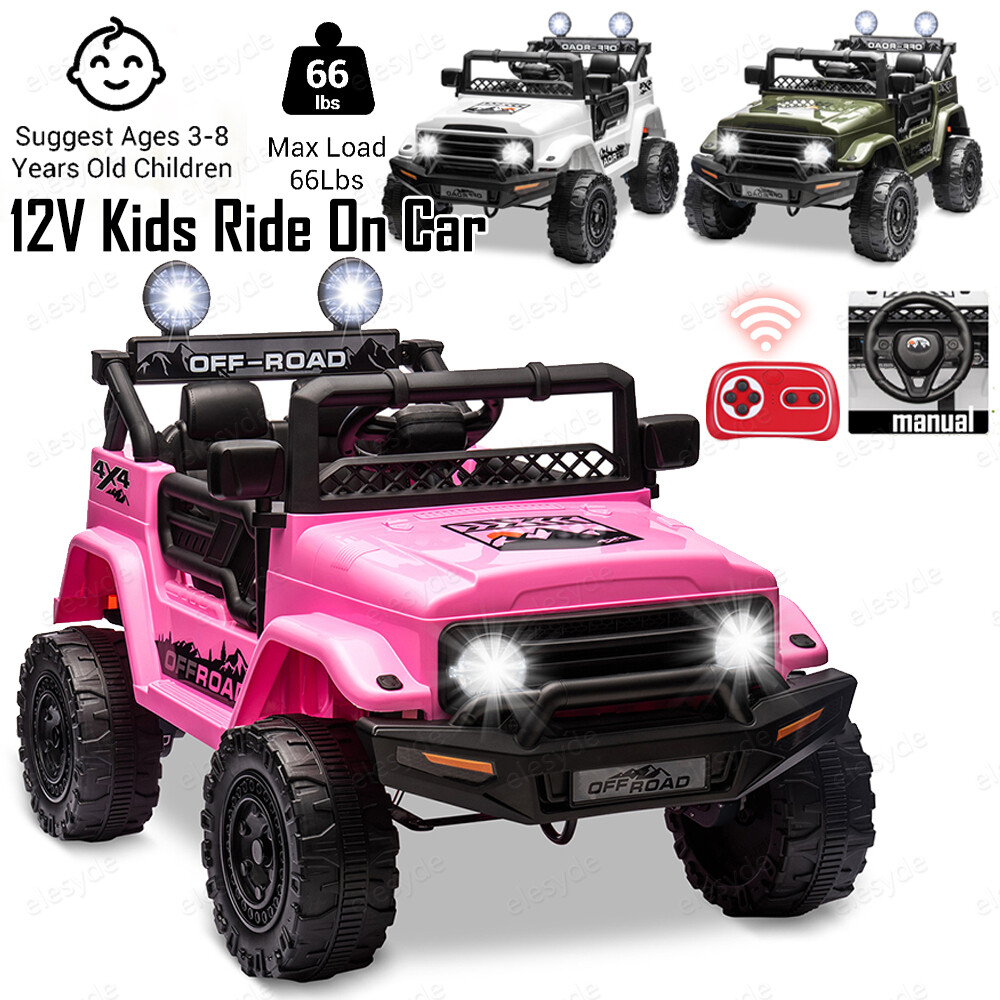 2 Seater Kids Ride On Car For Jeep 12V Battery Powered Electric Vehicle w/Remote