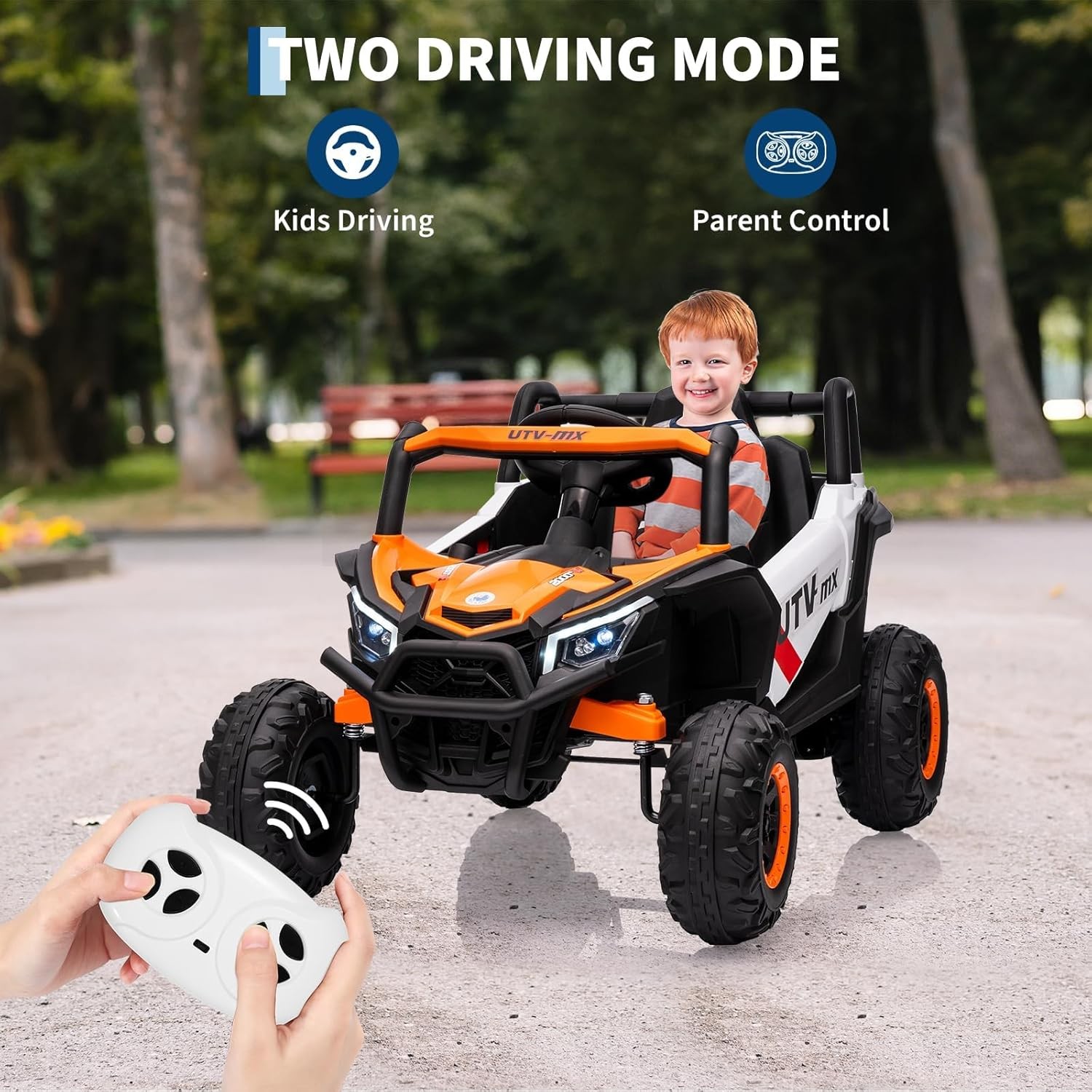 Kids Ride-on Truck 12v with Remote Control – 4WD/2WD UTV,Outdoor Play Vehicle