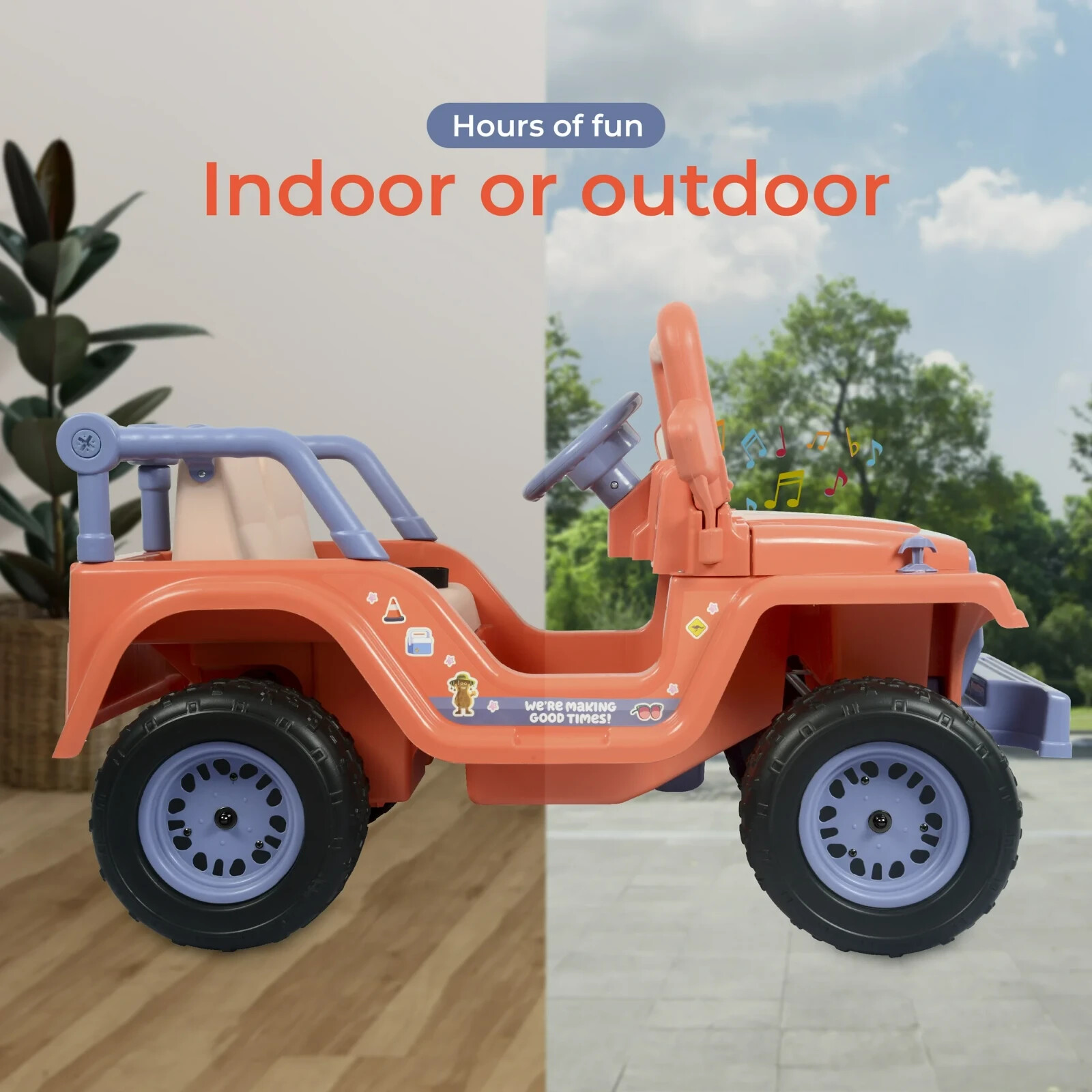 Bluey 4-Wheeler Battery-Powered 12V Ride-On Car w/ Songs from the Show, Ages 3+