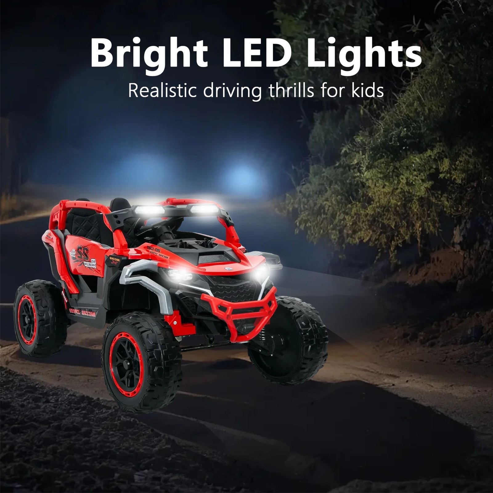 12V Kids Ride on Truck Car Electric UTV Vehicles with Remote Control Flashlights