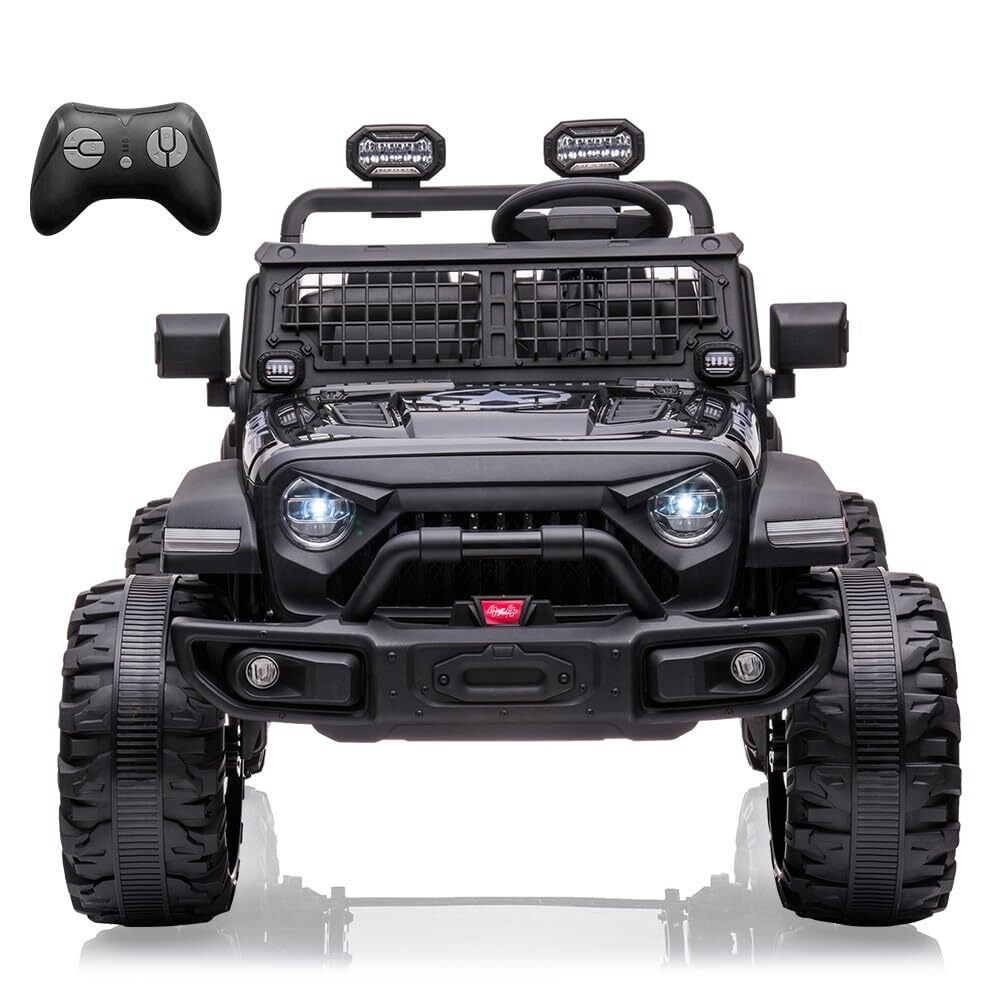 24V Kids Ride On Car with Remote Control 2 Seats 20“ Extra Large Seat Wide Truc