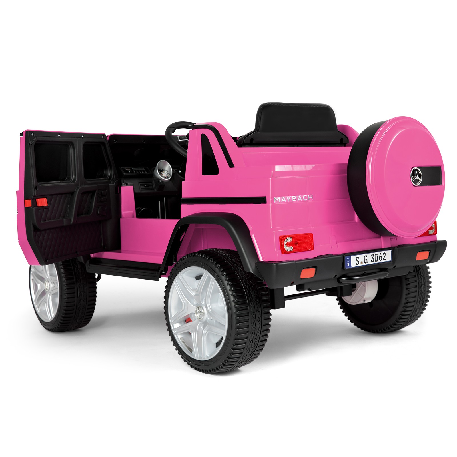 JOYLDIAS Pink Electric 12V Battery Kids Ride on Truck Car Toy Music LED w/Remote