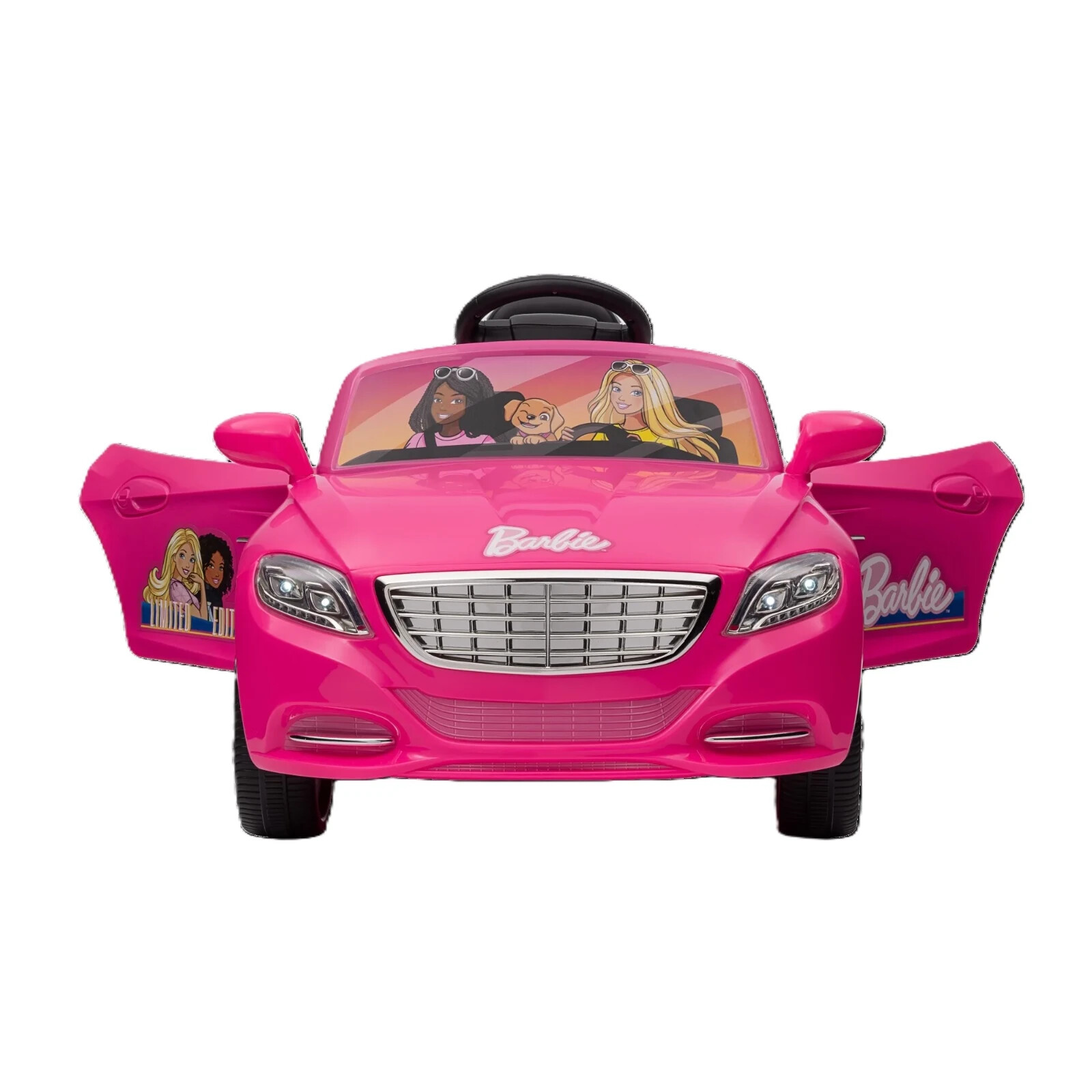 Barbie Convertible 6V Battery-Powered Ride-On Car w/ Remote Control, Ages 3+