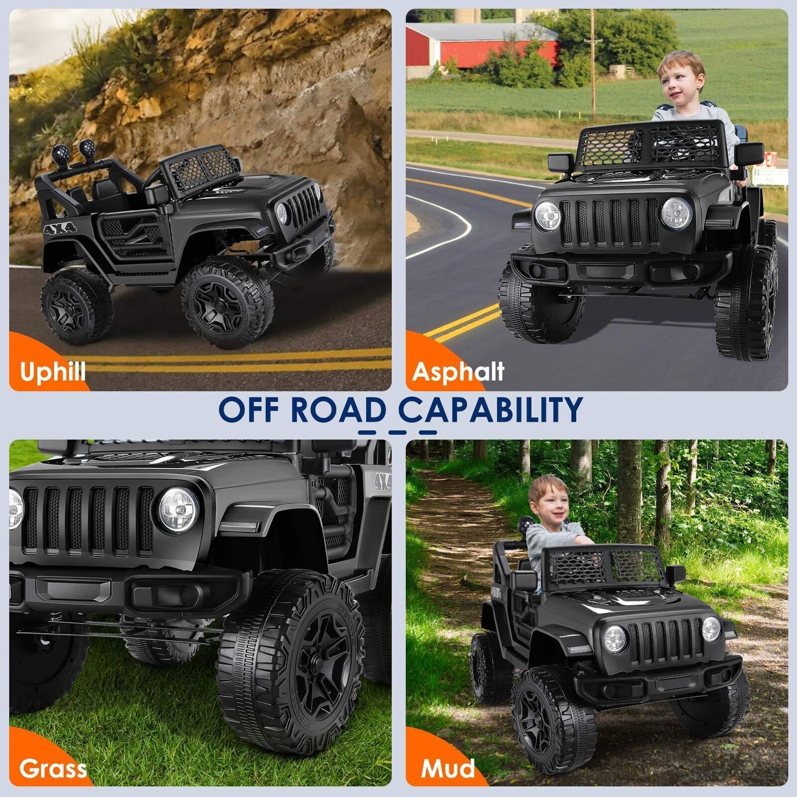 Electric Kids Ride On Car Power Wheels 12V/24V Jeep Music Fashion with Remote~