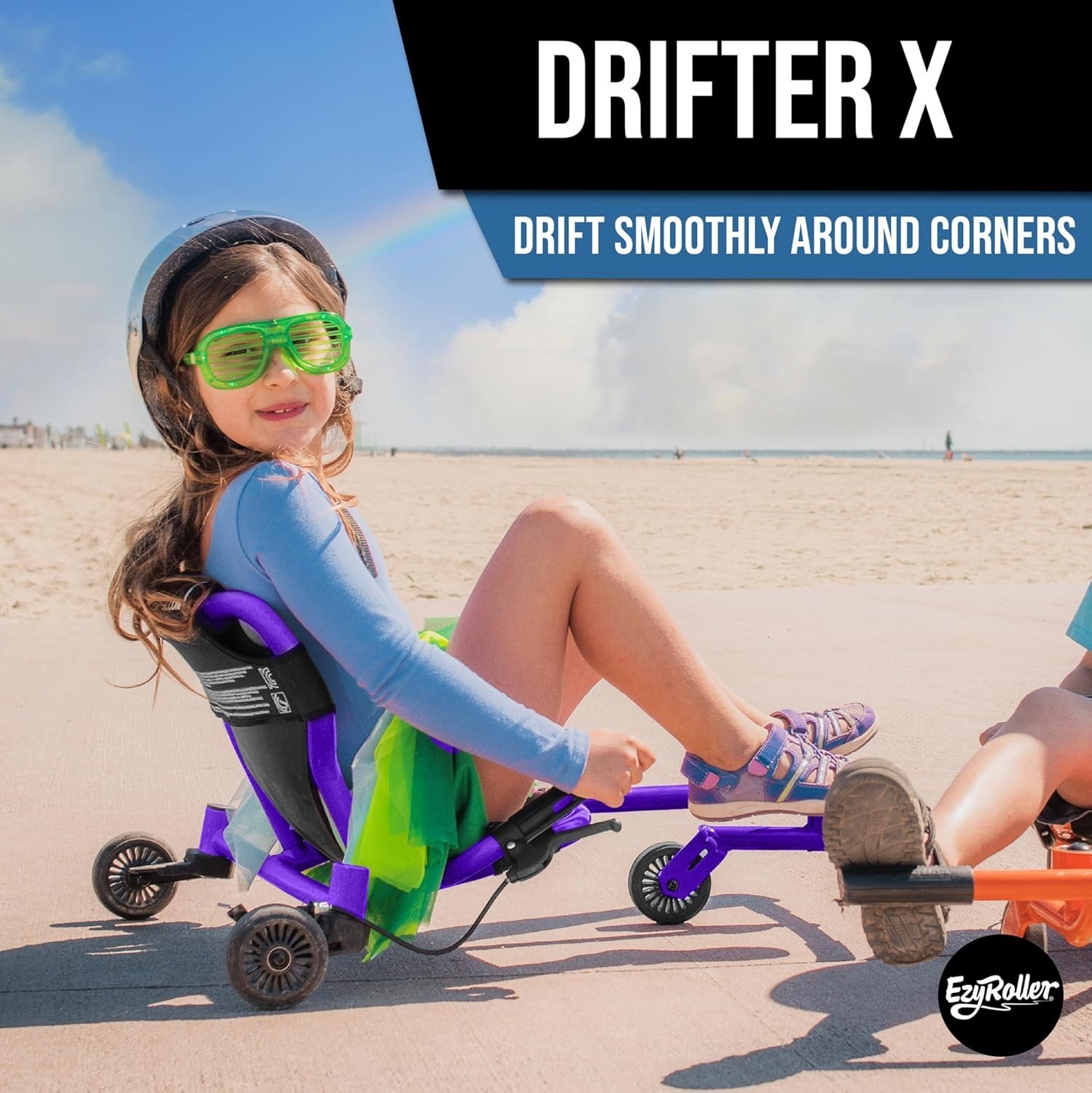 Drifter X Ride On Toy for Kids, Ages 4-12, Up to 154 lbs – Purple