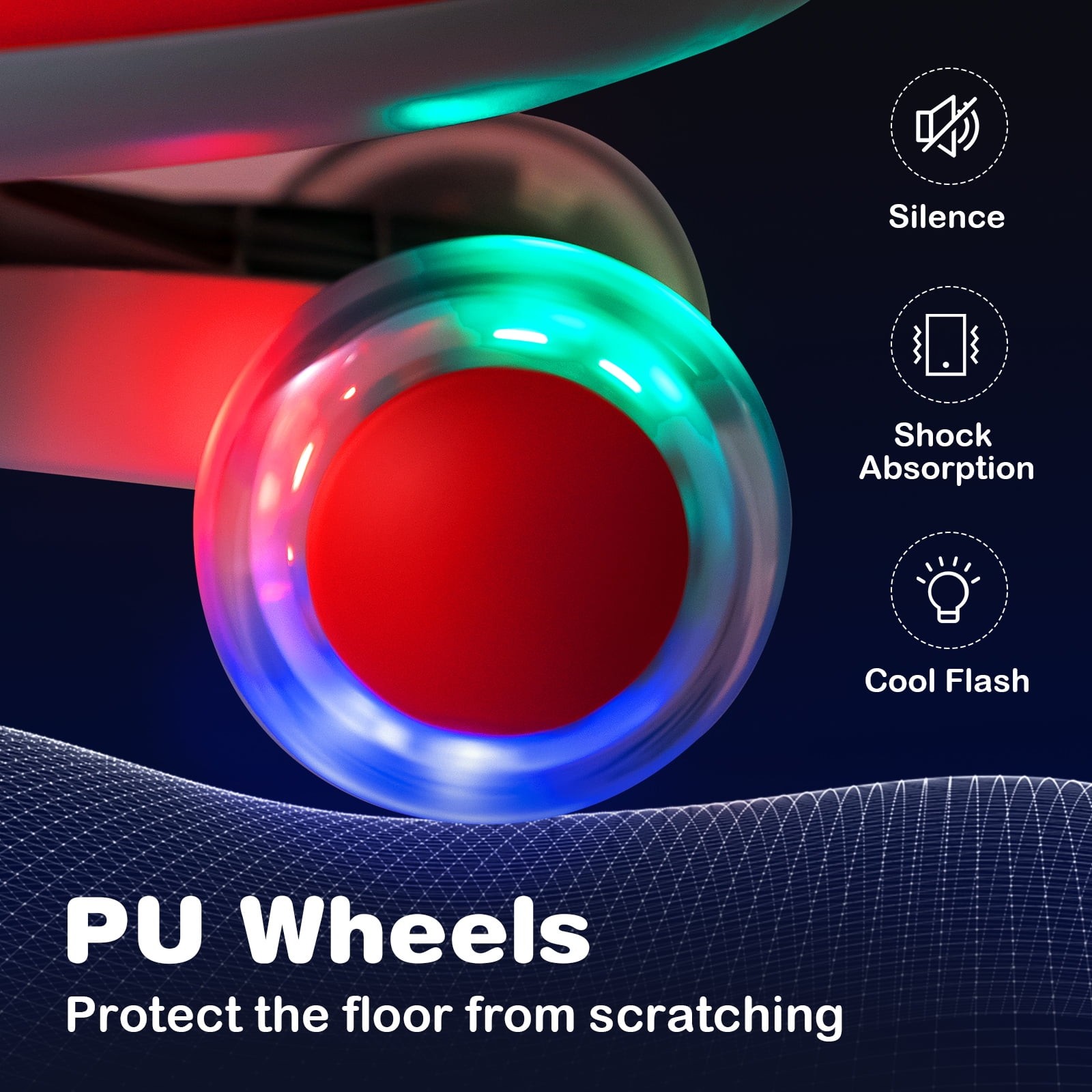 Wiggle Car Ride-On Toy with Flashing Wheels for Kids – Red