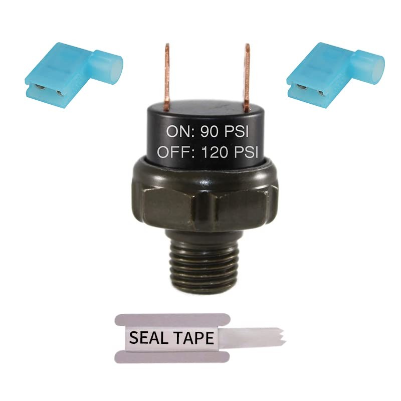 90-120 PSI Air Pressure Switch Tank Mount Type Thread 1/4″ NPT 12V/24V for Tr…