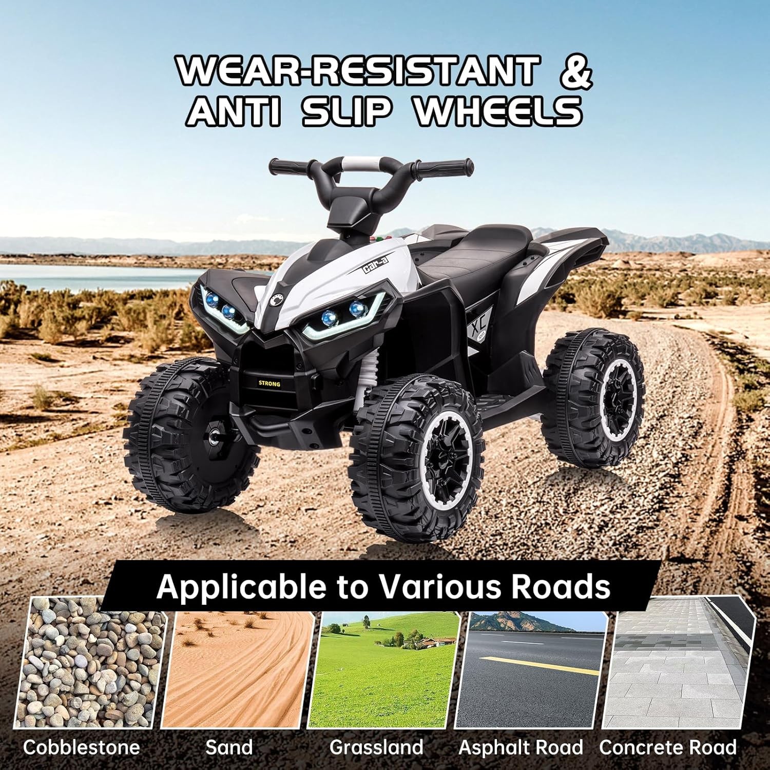 Kids Ride On ATV,Electric Vehicle for Toddlers,Motorized Toy Car for Boys Girls