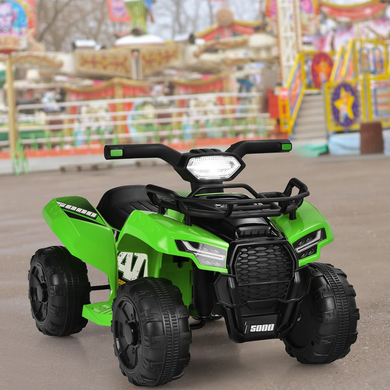 Costzon Kids Atv 6V Battery Powered Electric Vehicle Four Wheeler Quad