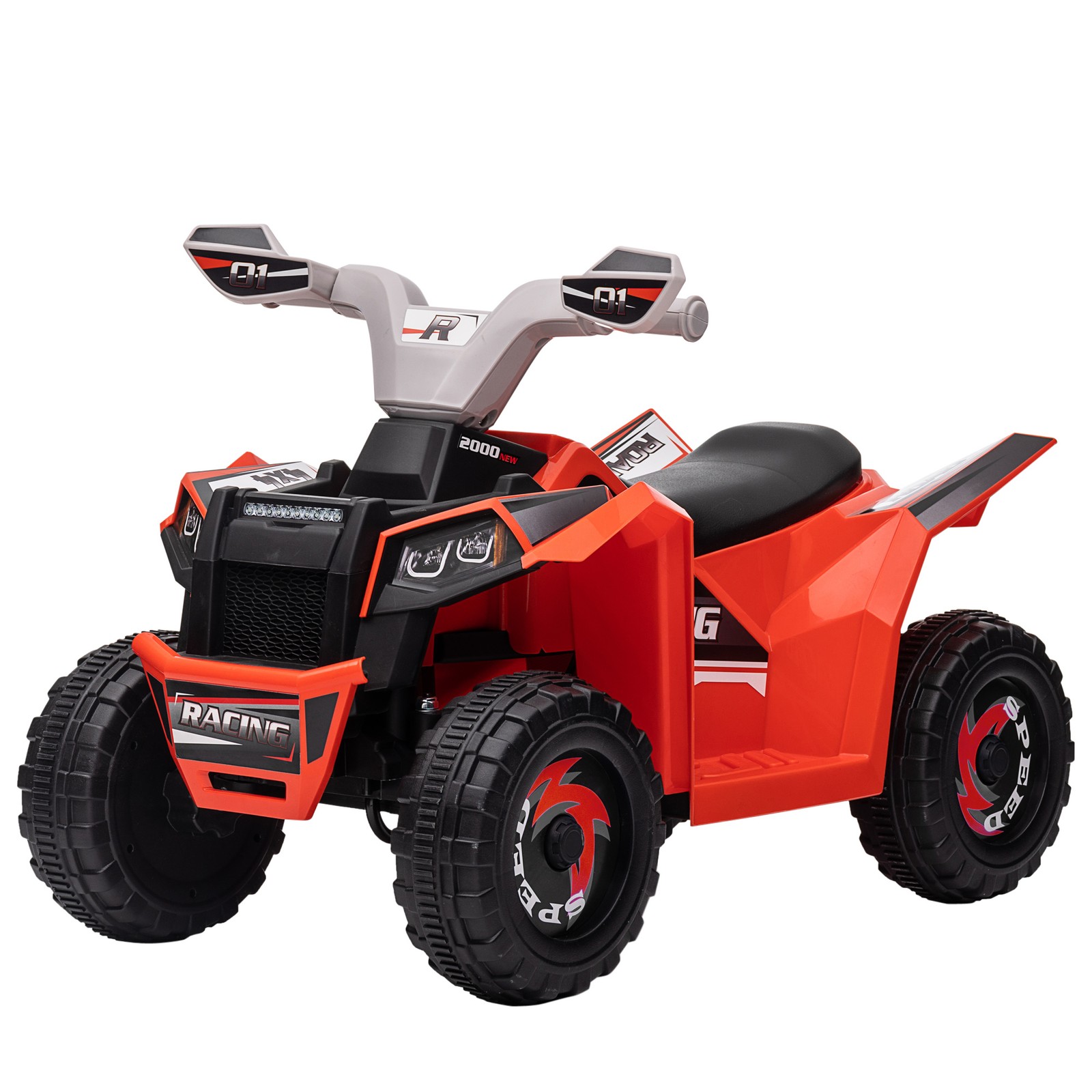 Kids ATV Quad Car, 6V Four-Wheeler w/ Forward Backward, Red