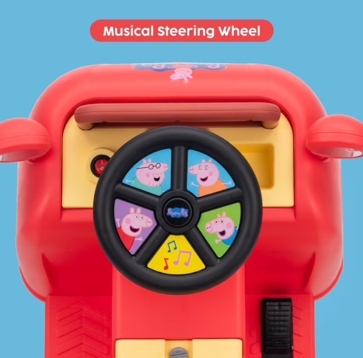 Peppa Pig 6V Electric Ride-On Car with Battery and Charger, Kids Toddler Ride-On