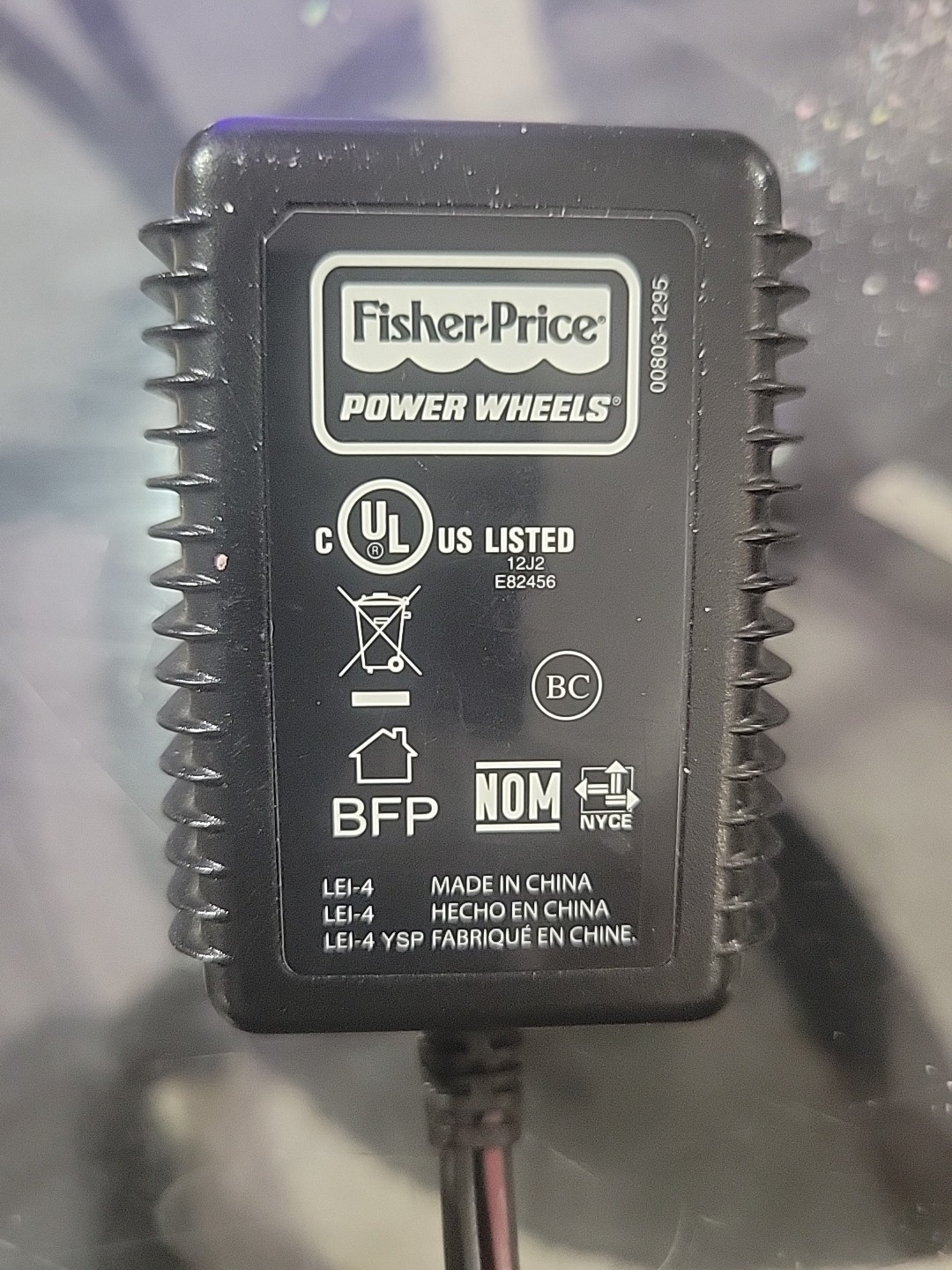 12-Volt Charger for Power Wheels Fisher Price No. 00801-1778