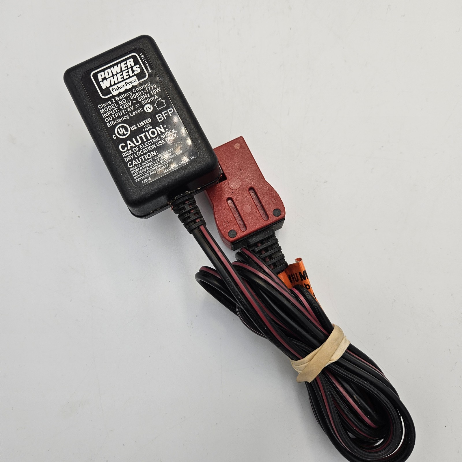 Fisher-Price Power Wheels 12V 1A Class 2 Battery Charger 00801-1779