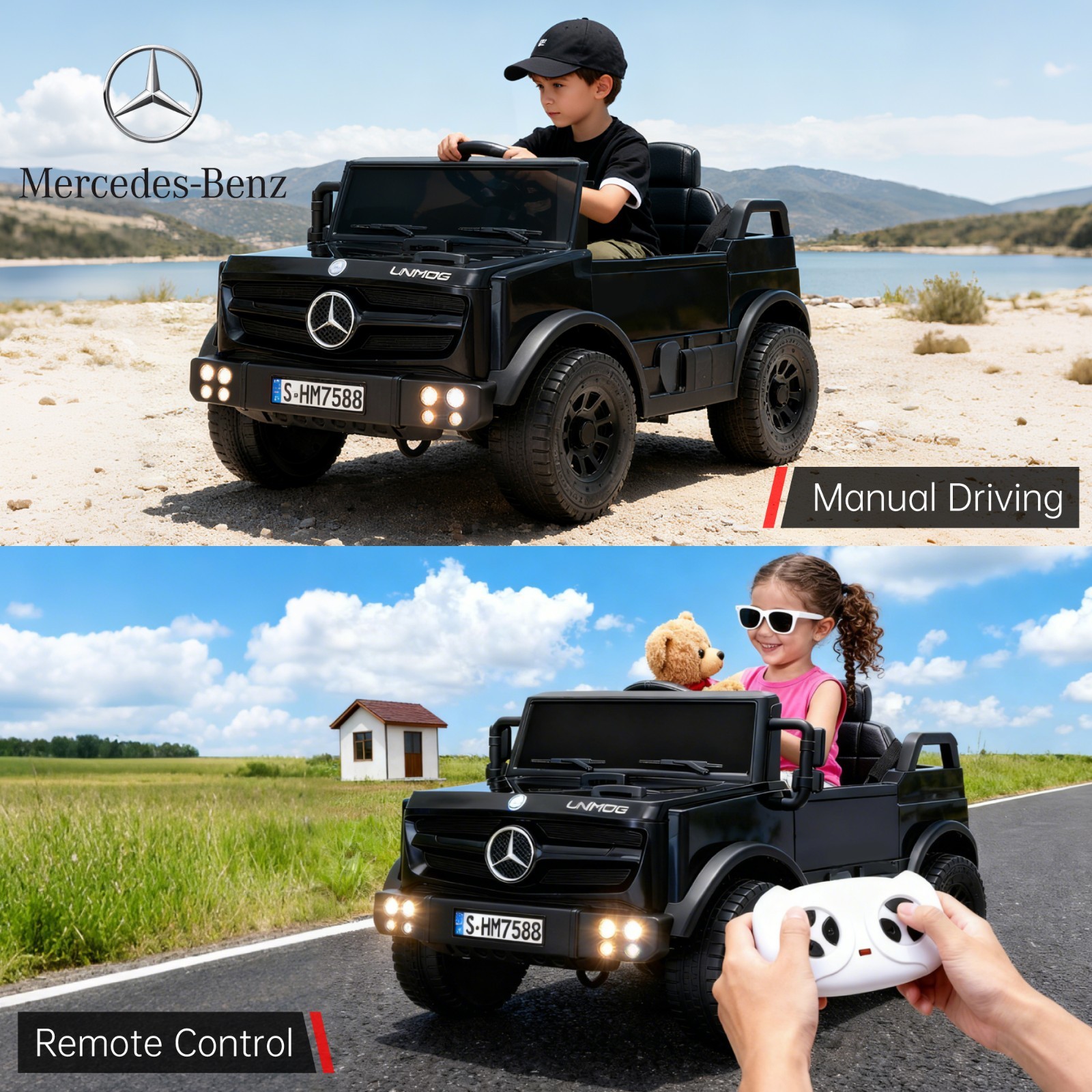 Mercedes-Benz Licensed Kids 12V Ride on Toy Electric Car with Parent Remote MP3