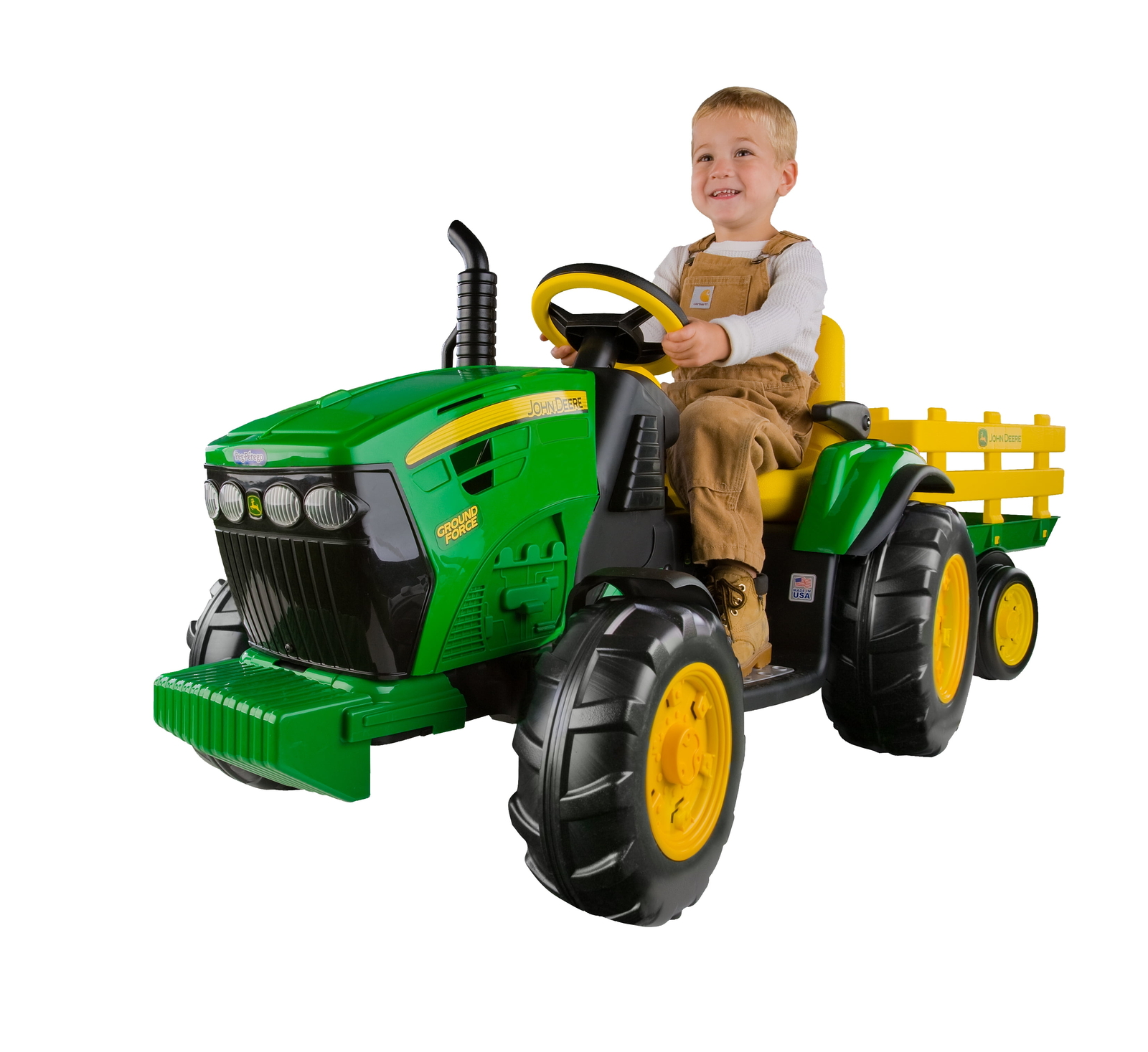 Ground Force Tractor 12 Volt Ride On for a Child Ages 3-7 Adjustable Seat 85 Lbs