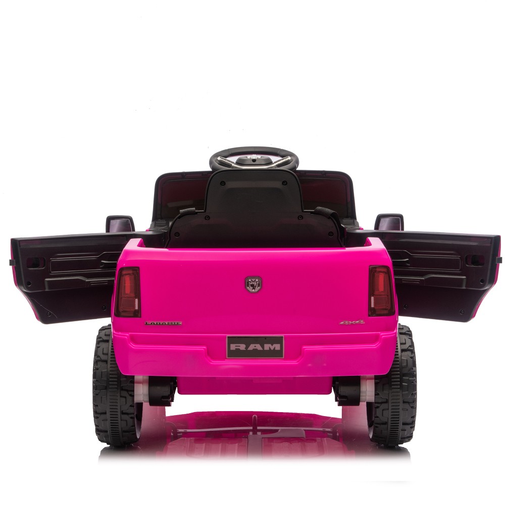12V Kids Ride On Truck w/Remote Control,2WD & Rear Shock Suspension for Age 3-6