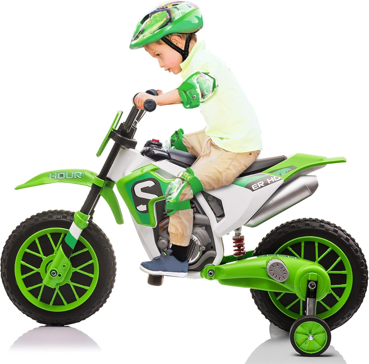 Electric Motorcycle for Kids 12V Dirt Bike Ride on Toy Battery Powered Motorbike
