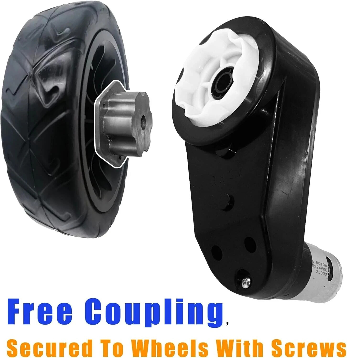 2PCS 24V RS555 35000RPM Fast Steel Gears Motor Gearbox for Power Wheels Kids Rid