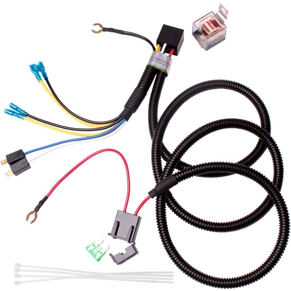 12v Loud High Low Tone Metal Twin Car Horns Kit with Relay Wire Harness