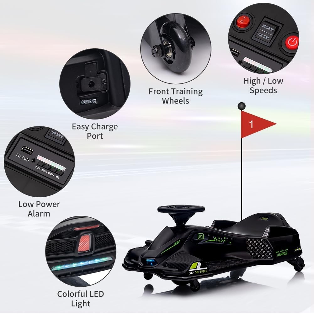 24V Brushless Drift Car for Kids – High-Speed RC Car, Ages 8+, Birthday Gift