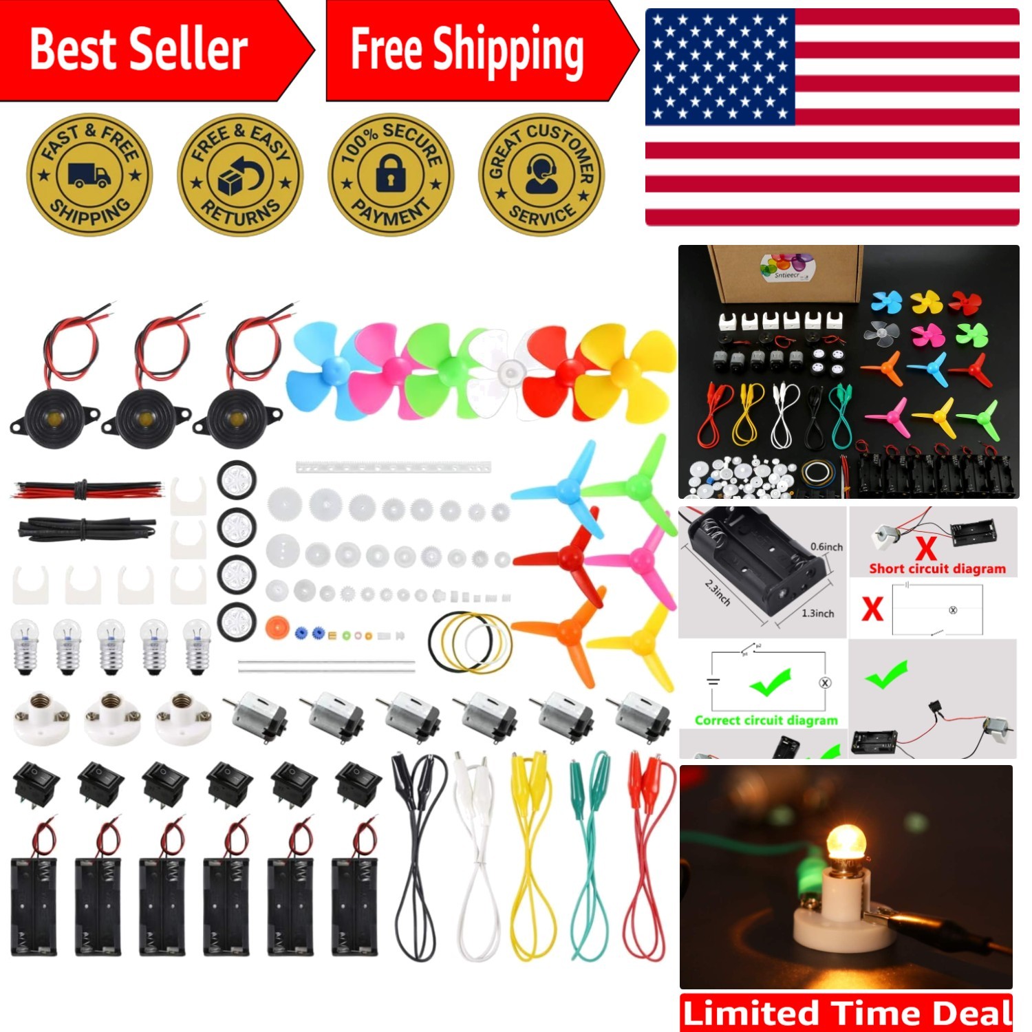 Creative 131-Piece DC Motor Kit: Explore Science and Engineering Today