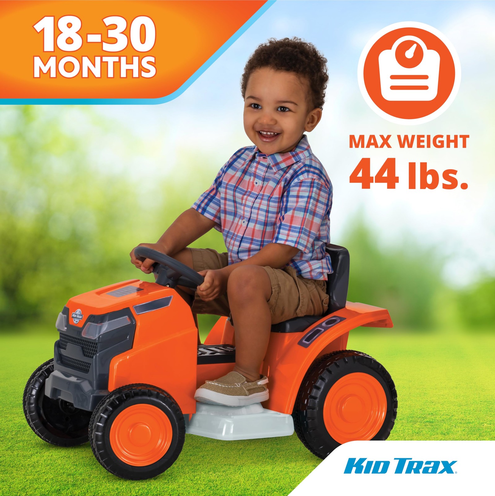 Kid Trax 6V Mow and Go Ride On Lawn Mower – Electric Cars for Kids, Toddler Outd
