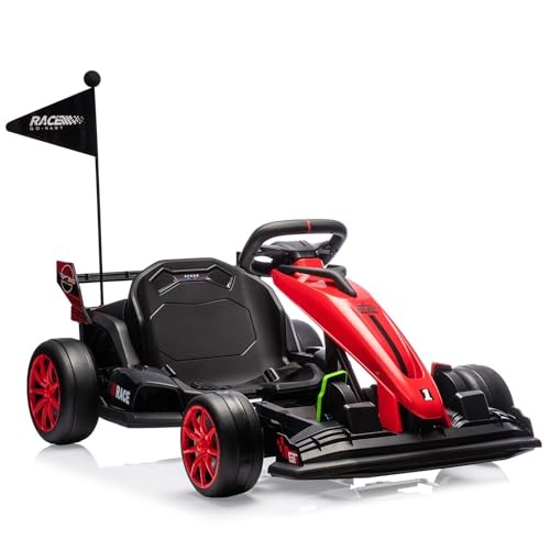 GarveeLife 24V Electric Drift Kart for Kids, Ride Car with Adjustable Seat & …
