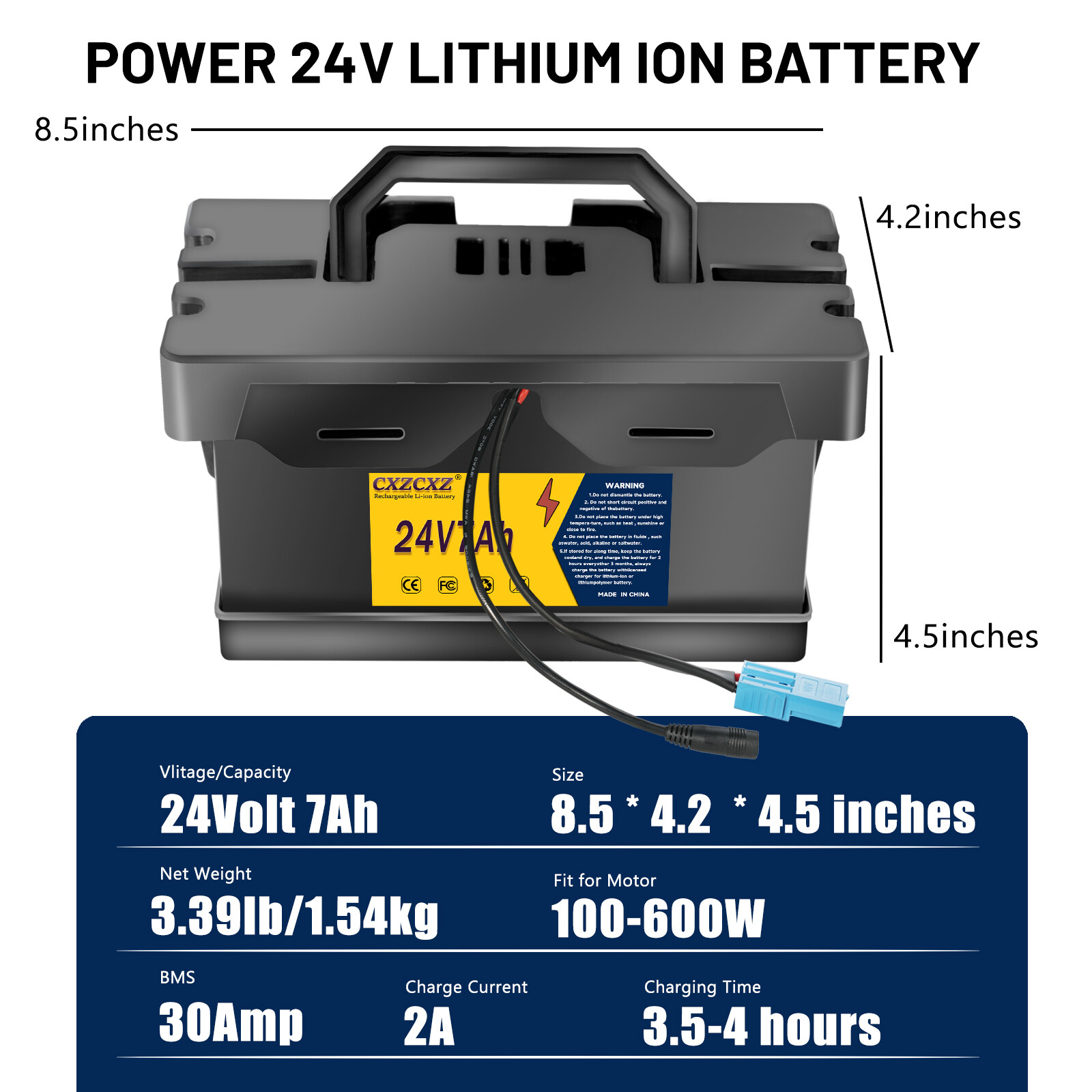24V 7Ah Battery for Dynacraft Realtree 24V Kids Ride-On Toys built-in 30A BMS