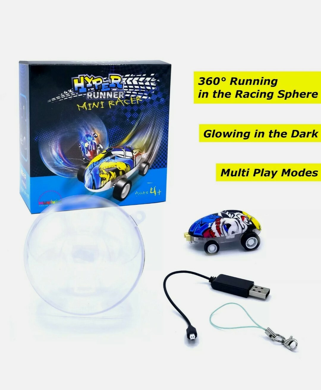 Hyper Runner – Mini. Micro Racer With High-Speed Stunts & LED Fun Lights