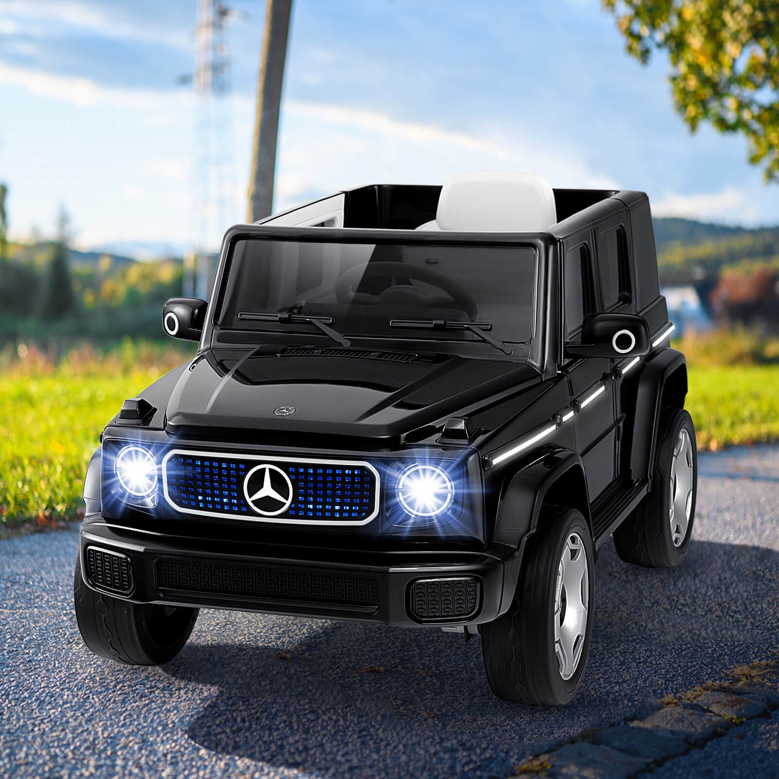 Licensed Mercedes-Benz EQG Kids Ride On Car w/ Remote Control Detachable Battery