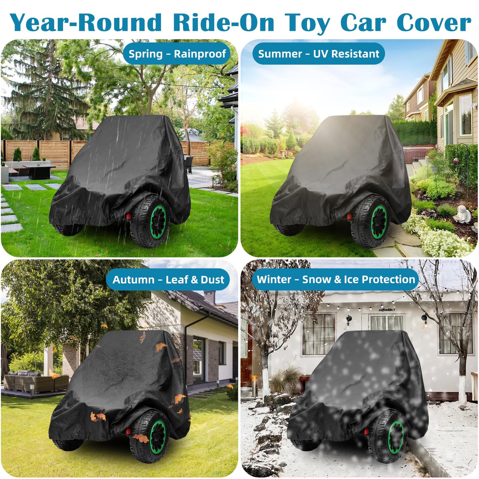Kids Car Cover – Ride-On Car Truck Cover Waterproof, 420D Kids Ride on Toys w