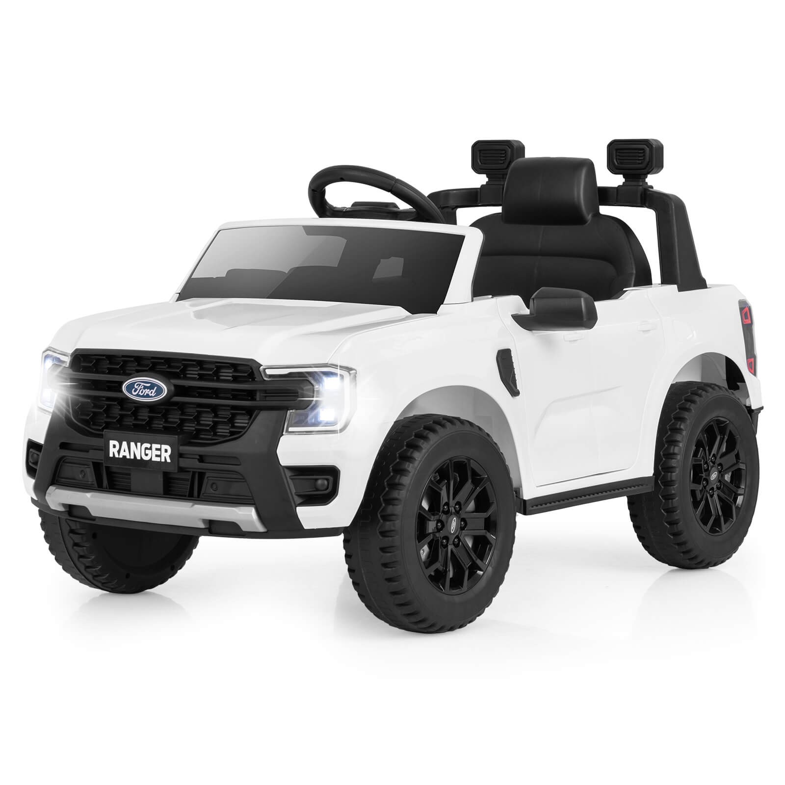 12V Licensed Ford Ranger Kids Ride on Car with Remote Control Storage Basket