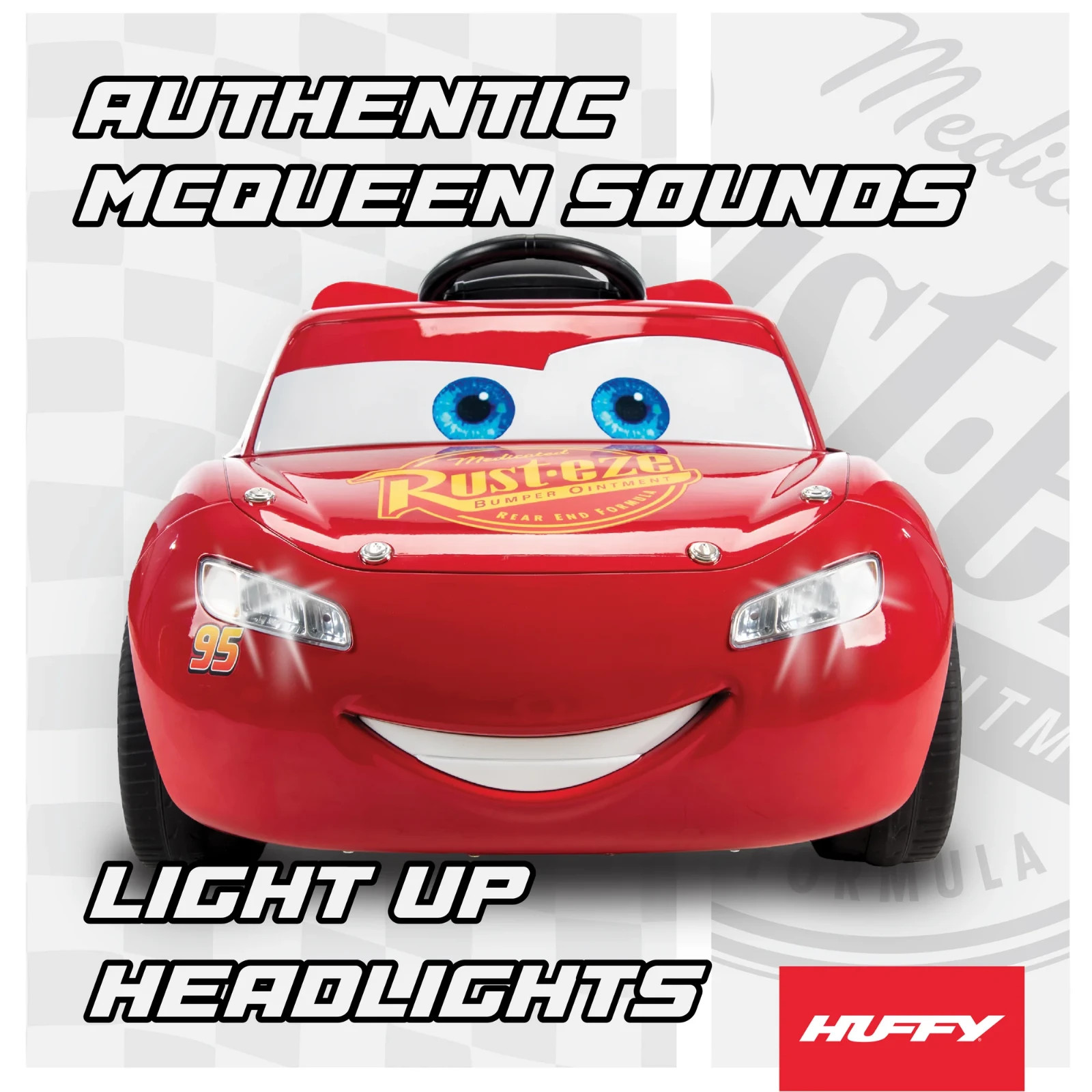 Disney Cars Lightning McQueen Battery-Powered Vehicle w/ Sound Effects, Ages 3+