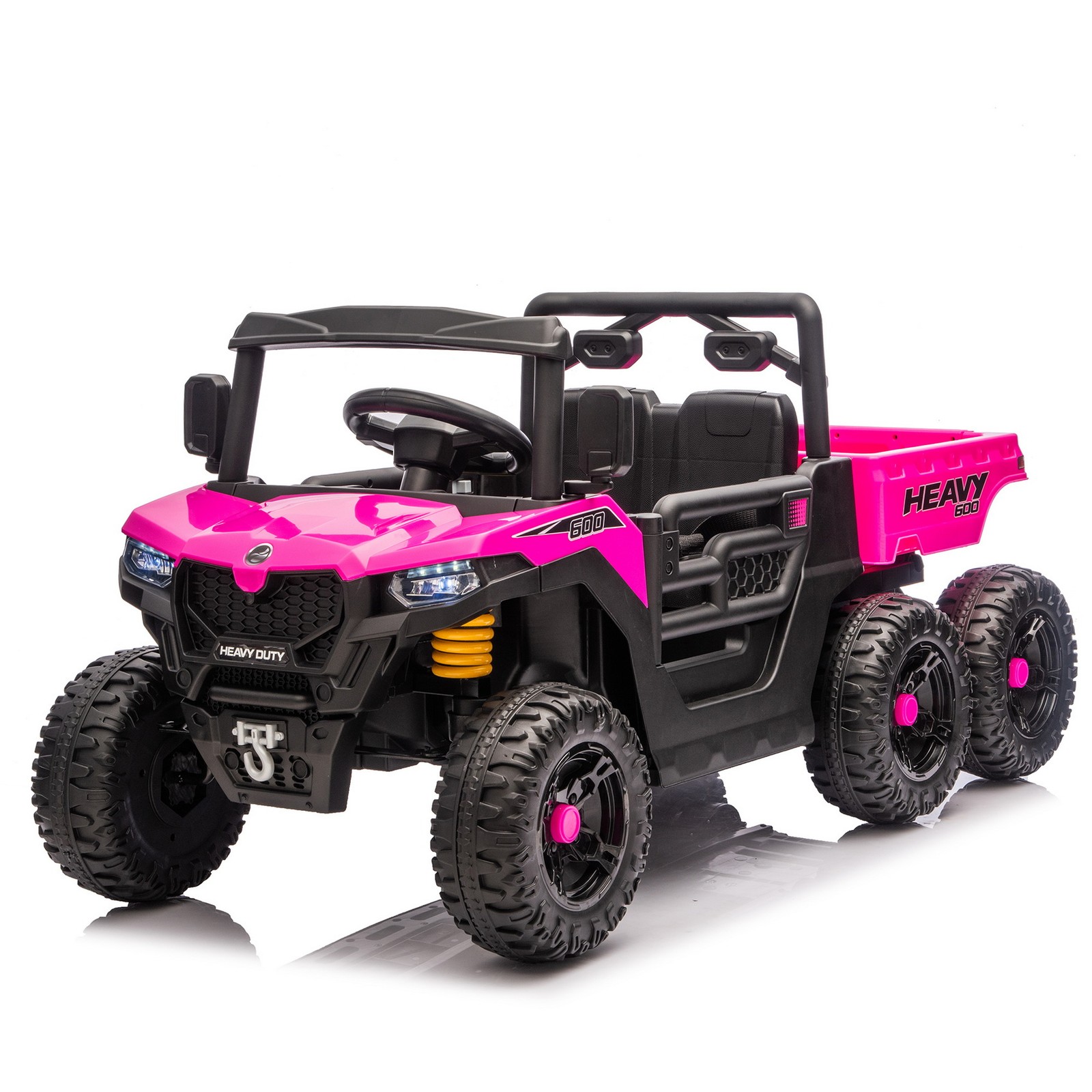 24V 400W 6-Wheel Kids Ride On Dump Truck Toy Car 4WD Parents Control LED Music
