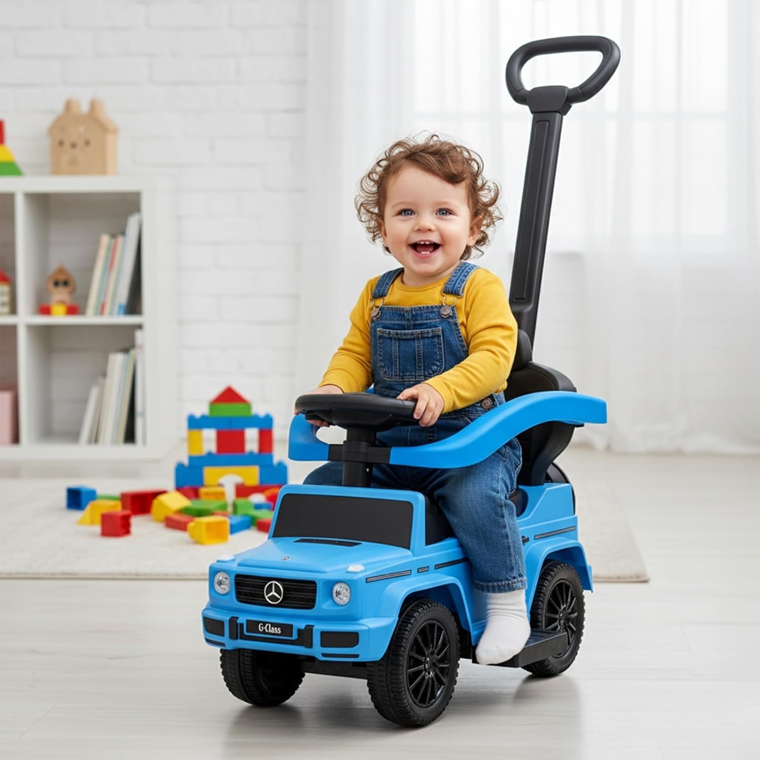 Kids Mercedes G-Wagon Push Car with Sound Features & Hidden Storage for Ages 1-3
