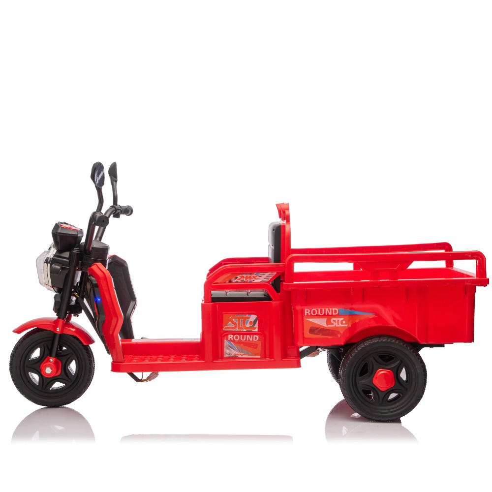 12V Electric Ride on Car 3-Wheel Cargo Truck with LED Music for Toddler Kids 3-6
