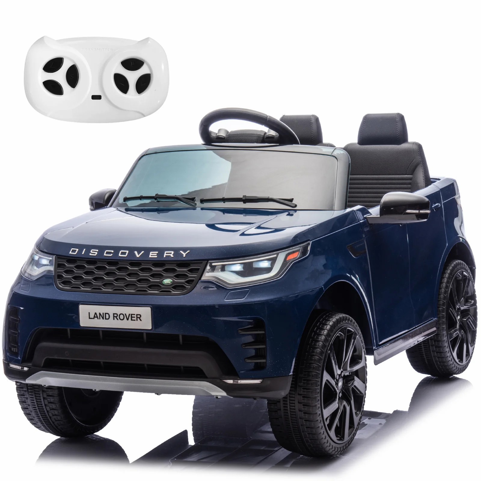 12V Kids Ride On Car Land Rover Style Dual Motor 3Speed Remote Control Dark Blue