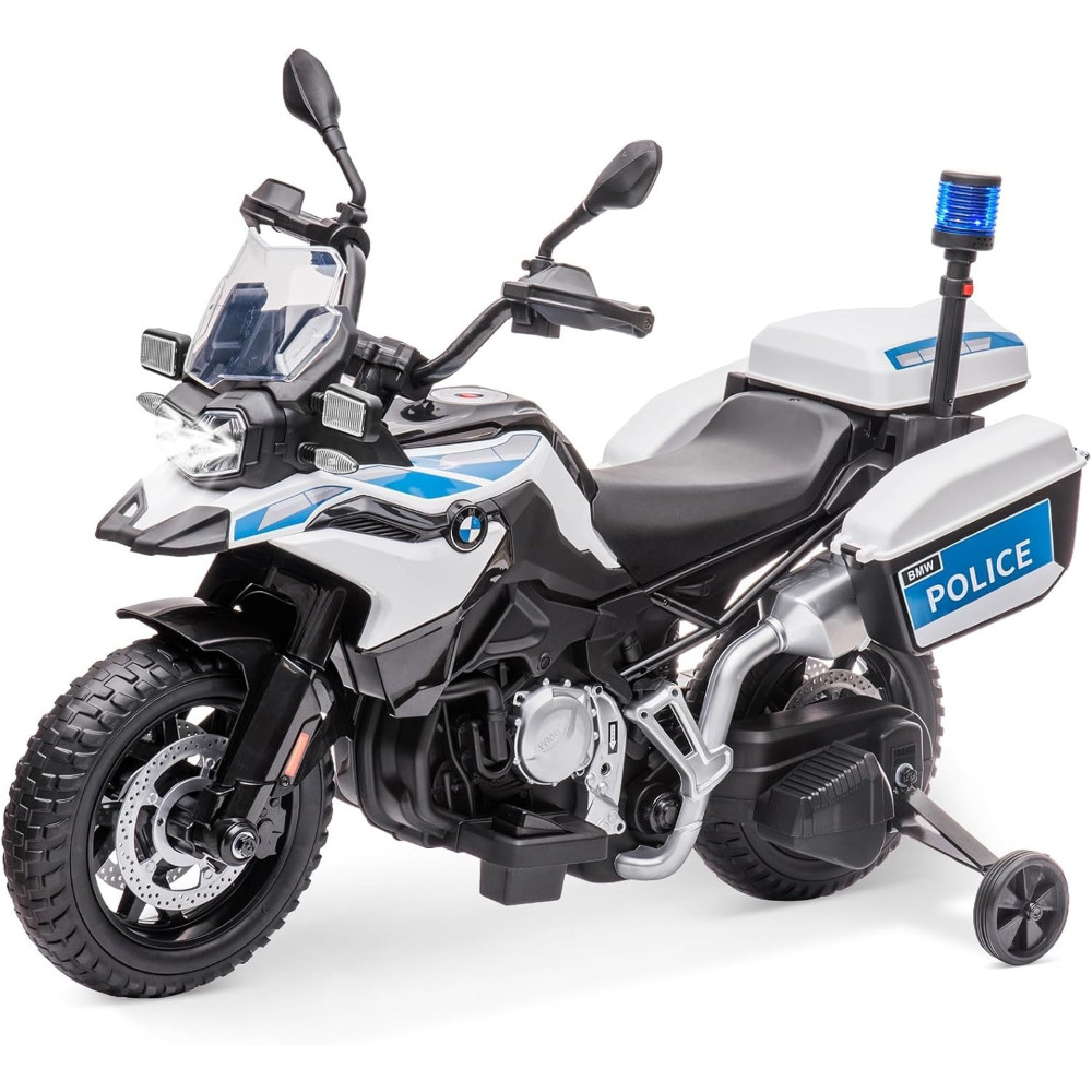 BMW Licensed Police Motorcycle for Kids, 12V W/ Training Wheels, Lights & Music