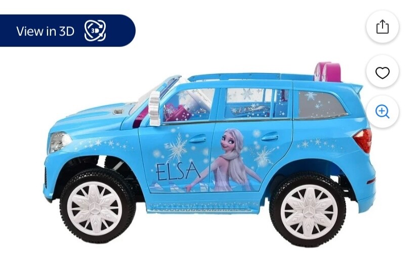12V Disney’s Frozen Mercedes GLS-320 Powered Ride-on for Girls Ages 3+, up to 5