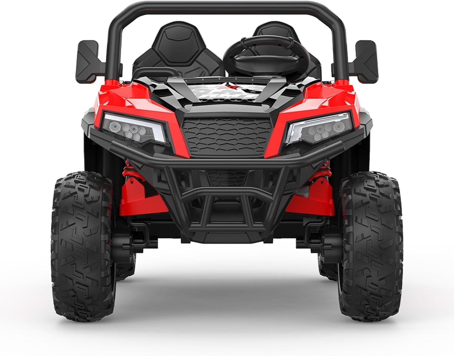 24V Ride On Truck for Kids w/ Remote, 4WD, LED Lights,Bluetooth,Dump Bed,2 Seats