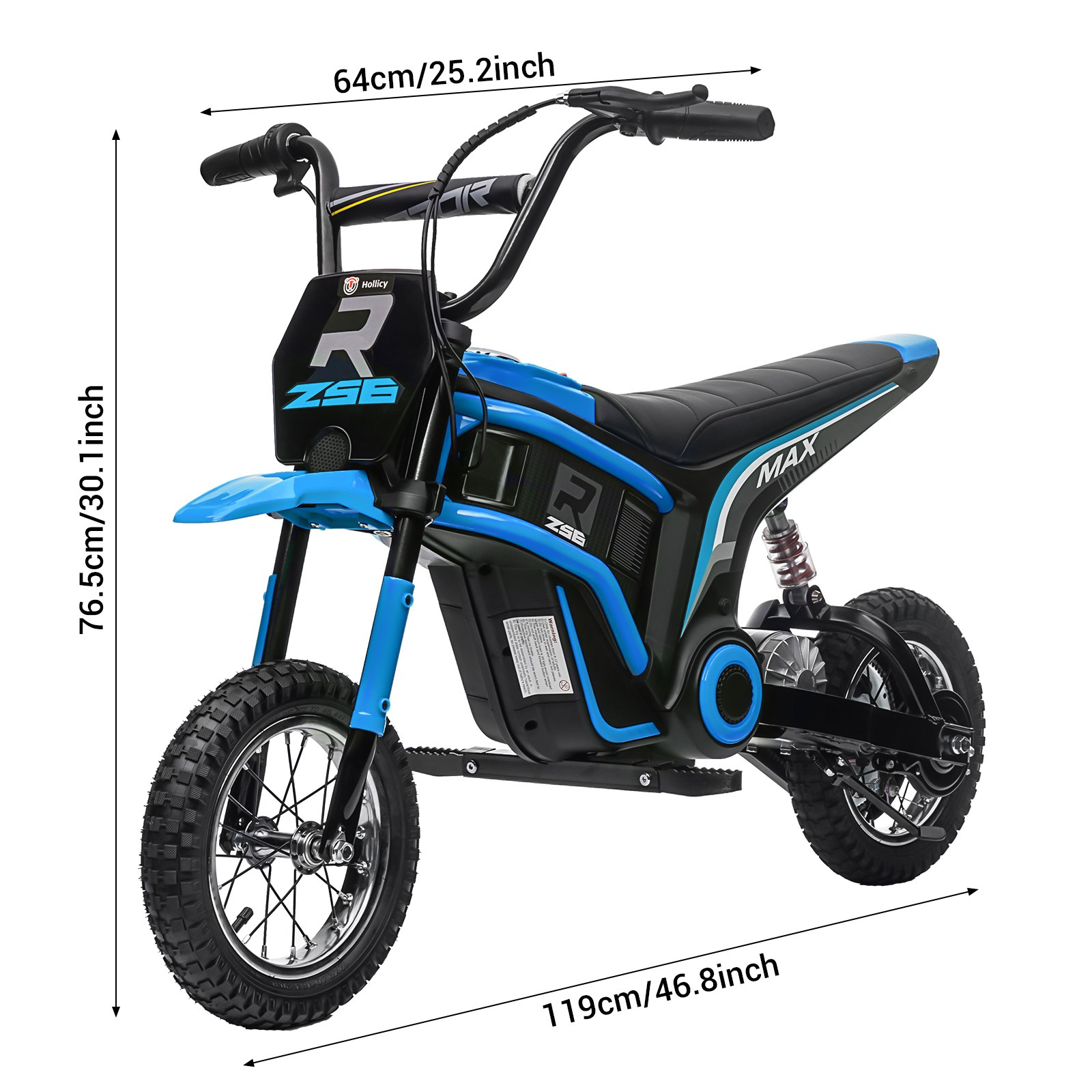 24V 350W Electric Dirt Bike Motorbike for Kids Off Road with Tail Light 15.5 MPH