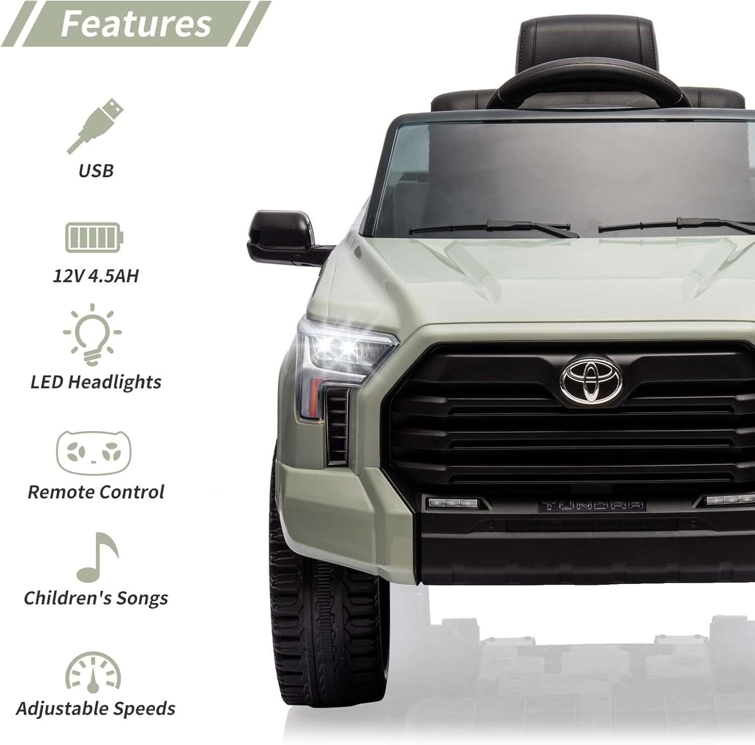 12V Toyota Ride On Truck 4Runner Tundra Electric Remote Control With Safety Belt