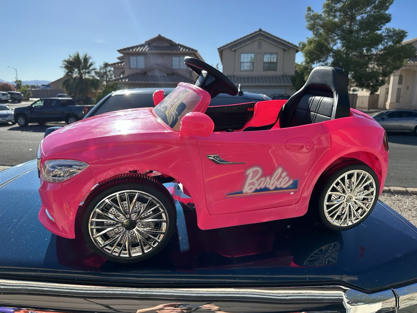 Barbie Convertible 6V Battery-Powered Ride-On Car w/ Remote Control, Ages 3+