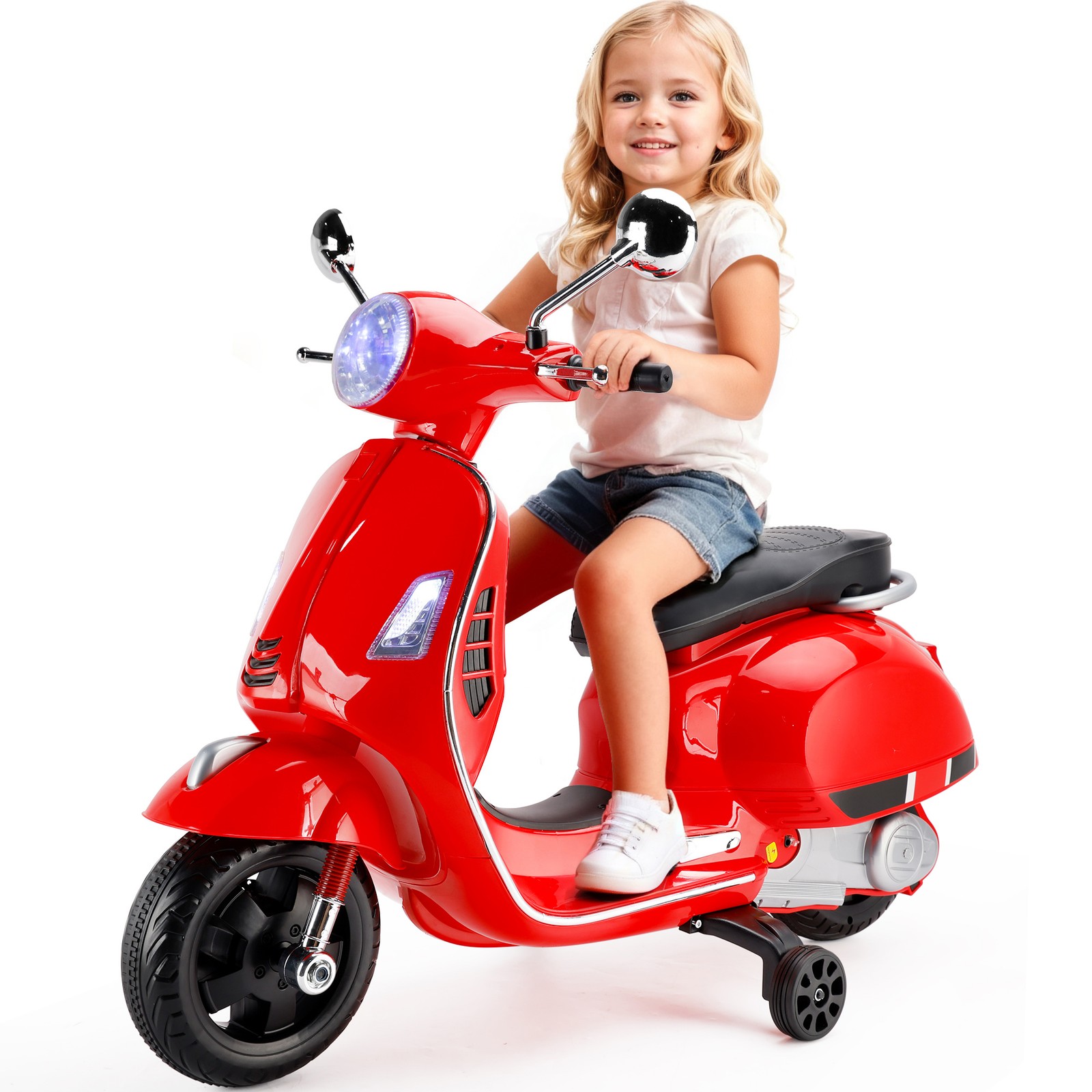 🚀Dual Electric 6V Ride On Motorcycle Toy Car For Kid 3 Wheeler Toy Car Red