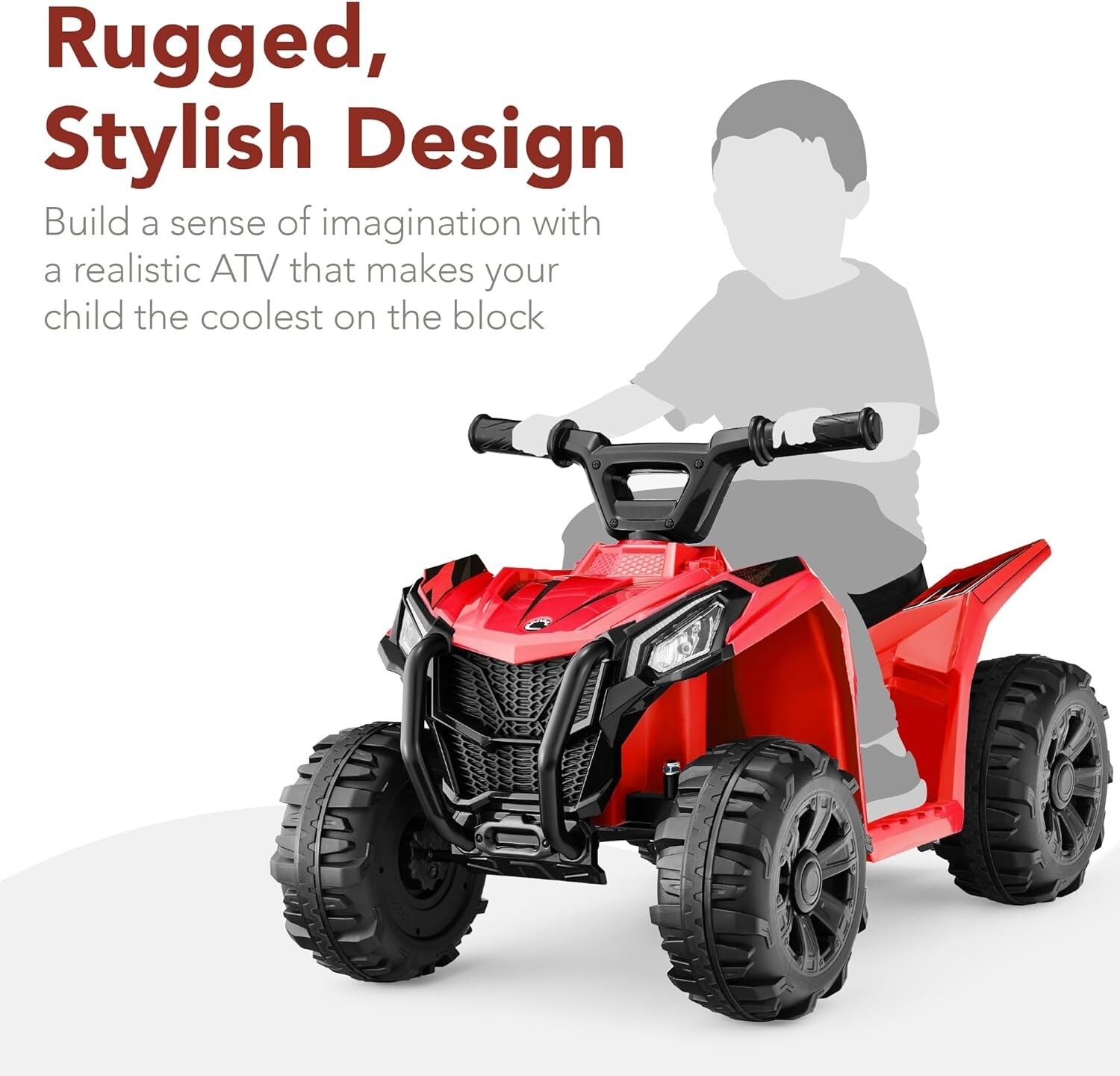 6V Kids ATV 4 Wheeler Quad Car Off-road Ride on Toy 1.8 MPH Max-speed