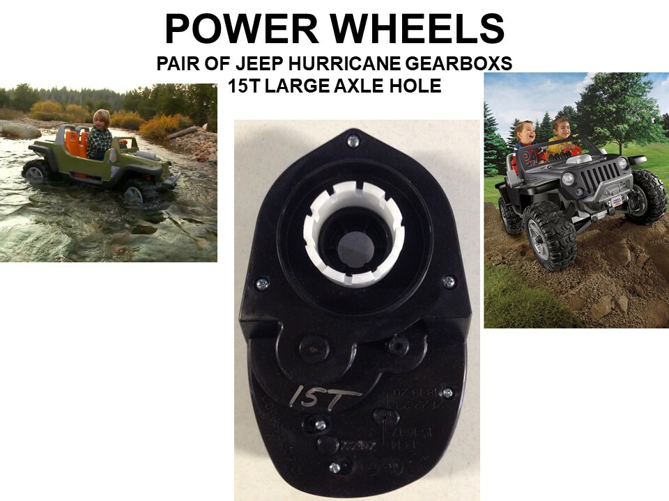 Pair 15t 16t 17t Large Axle GEARBOX FITS POWER WHEELS HURRICANES F150 DUNE RACER