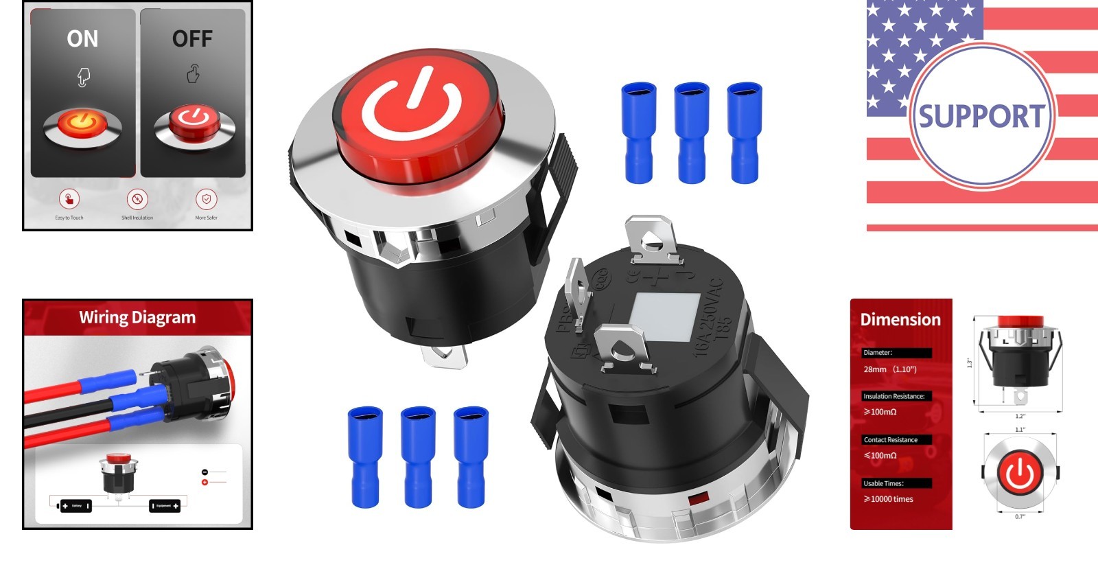 Children’s Ride-On Car 12V Key Start Switch – Durable, Waterproof & Easy Fit