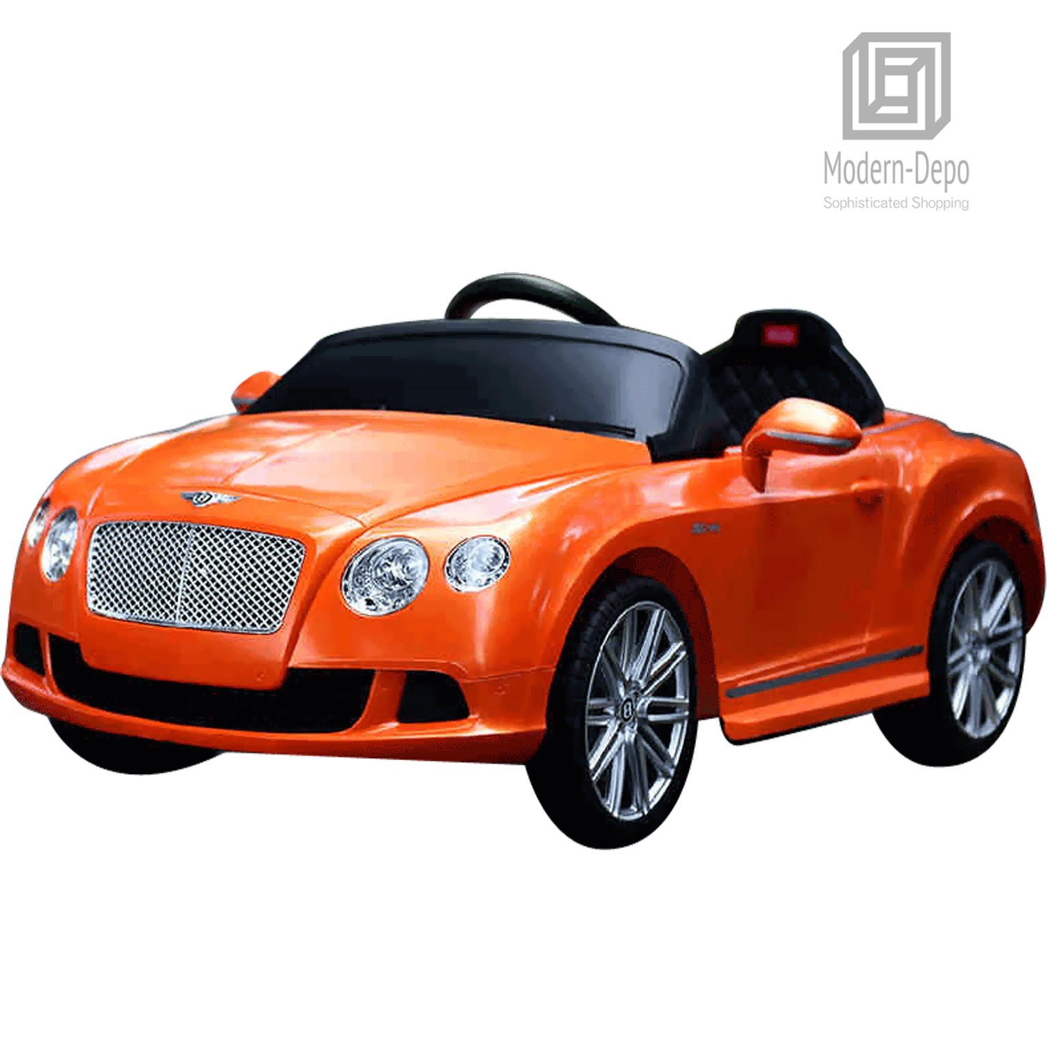 Bentley GTC Kids Ride On Car With Remote Control 12V Battery Orange
